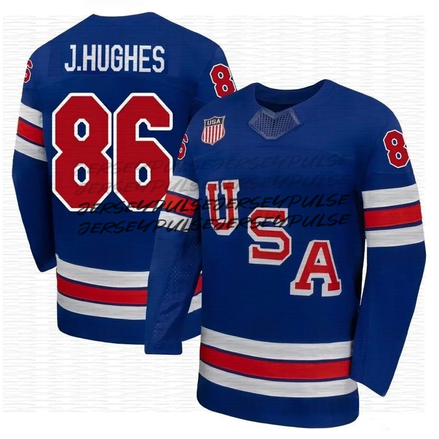 86 Jack Hughes USA hockey jersey 2026 Olympices Jersey 19 Matthew Tkachuk Tage Thompson Dylan Larkin Brady Tkachuk Auston Matthews Jack Eichel Clayton