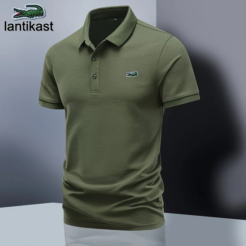 Noble Crocodile design polo shirt 2026 summer new arrival mens short sleeves sports casual breathable turn down collar fashion T-shirt