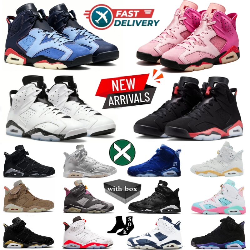 Con Scatola 6S Reverse Infrare Scarpe Da Basket Playful Pink Oreo Smoky Mauve M…