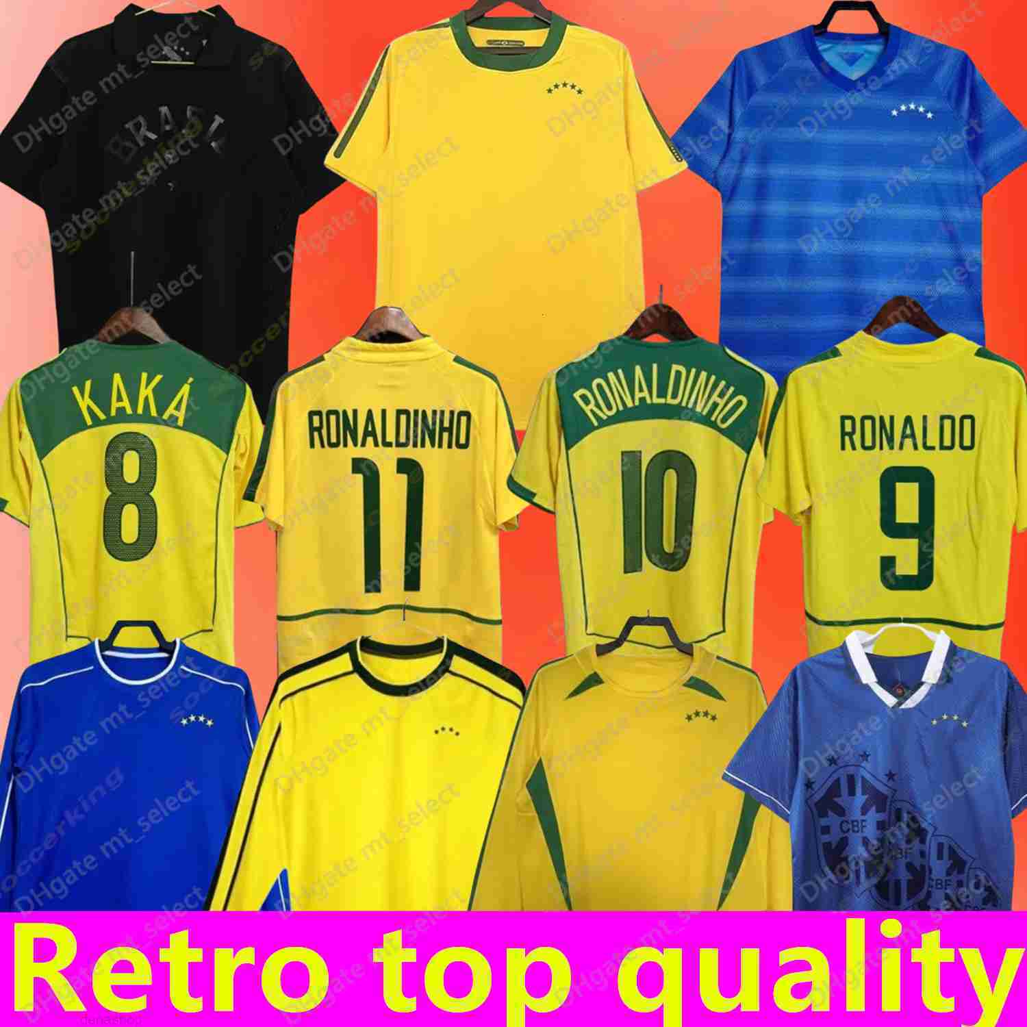Brasil Soccer Jerseys 06 18 19 21 World Cup BraziLS Retro Child Shirt VINI JR RODRYGO PELE RIVALDO 98 00 02 04 Vintage NEYMAR Ronaldinho camisa de fut