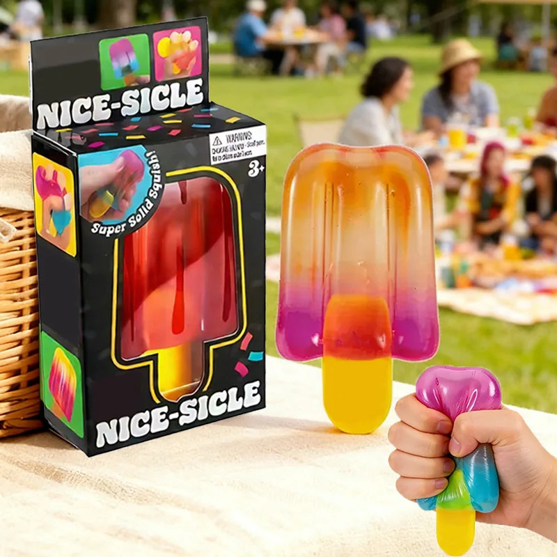 13pcs Ice Cream Squishy Squeeze Toy Nice Cube Sensory Fidget Portable Stress Relief Gadget for Office Home Daily Relax w260522