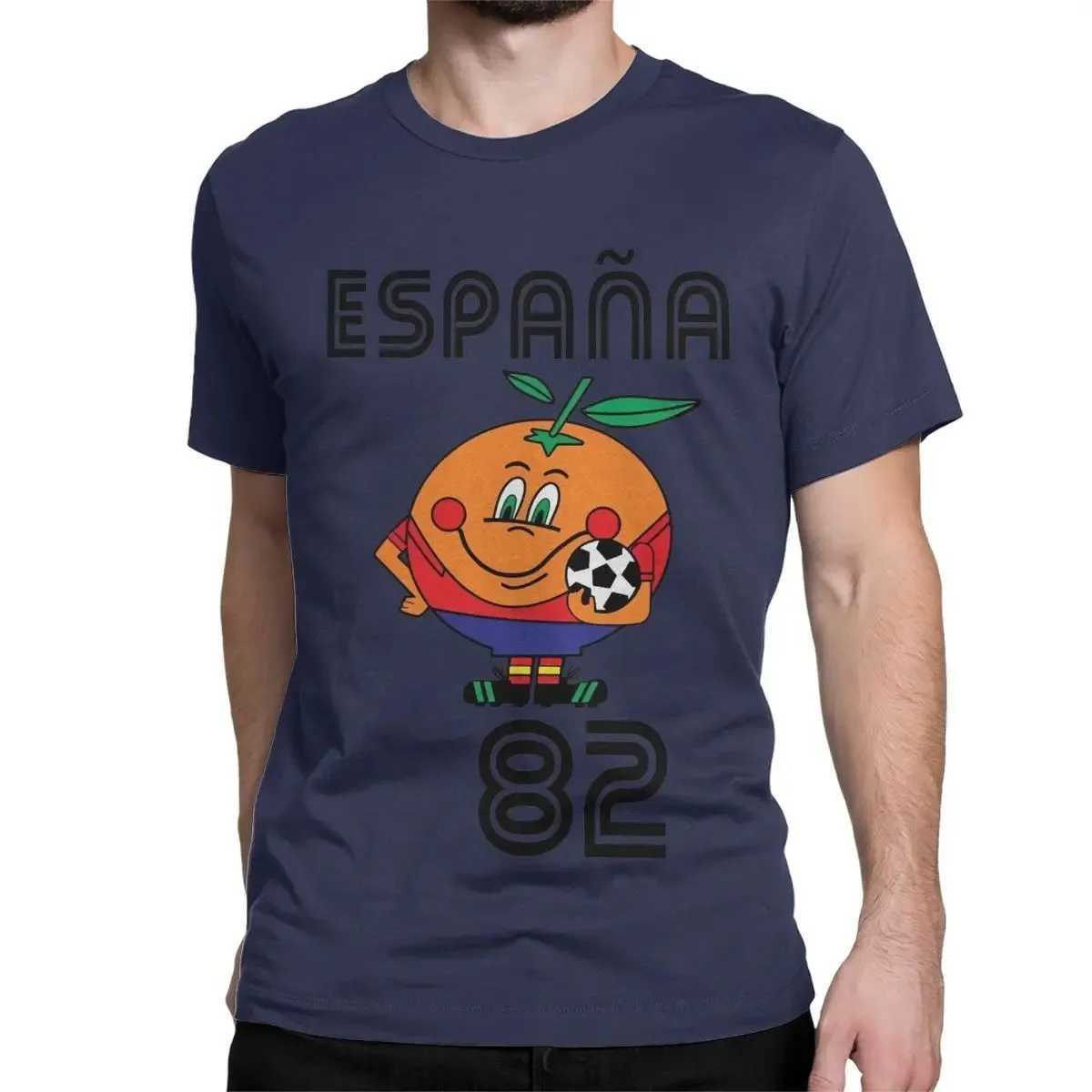 Naranjito T-shirt Mens Round Neck Spain 82 Spanish Mascot 1982 Football T-shirt Top H260522