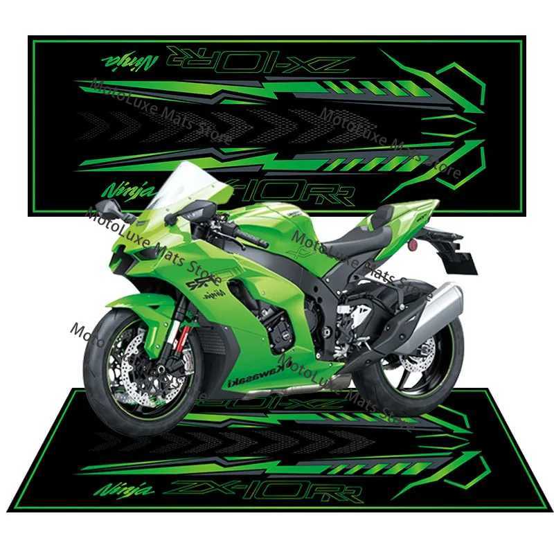 Anti Slip Kawasaki Motorcycle Display Rug Customized Garage Floor Mat Waterproof Racing Moto Parking Carpet Workshop Mat X260522