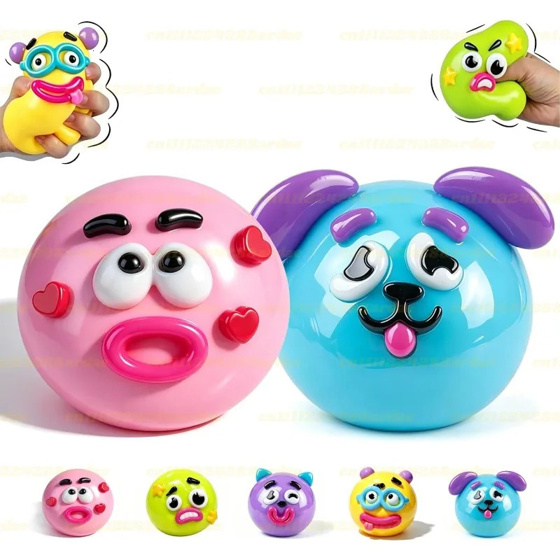 2026 Smushers Squishy Curiosities Dog Face Swap Toy Soft Moldable Cute Slow Rise Squeeze stress relief toy 260522