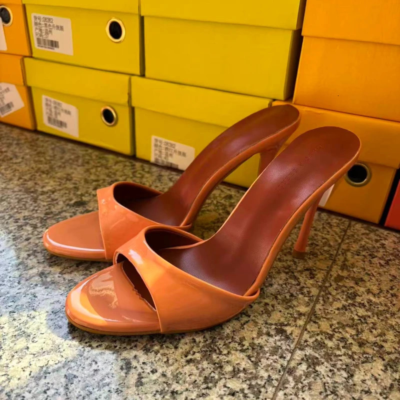 Nightclub Sexy Thin High Heel Women Slippers Fashion Open Toe Slip On Slides Ladies Elegant Stripper Party Sandalias 260522 - view 6