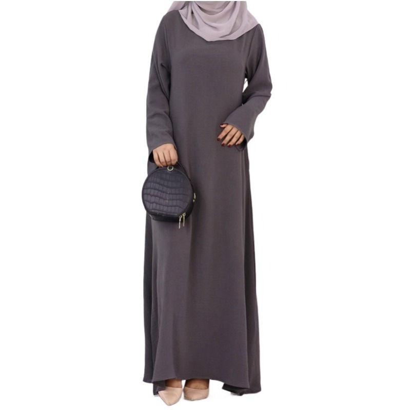 (1857) New Solid Color Casual and Simple Mid-length Dress