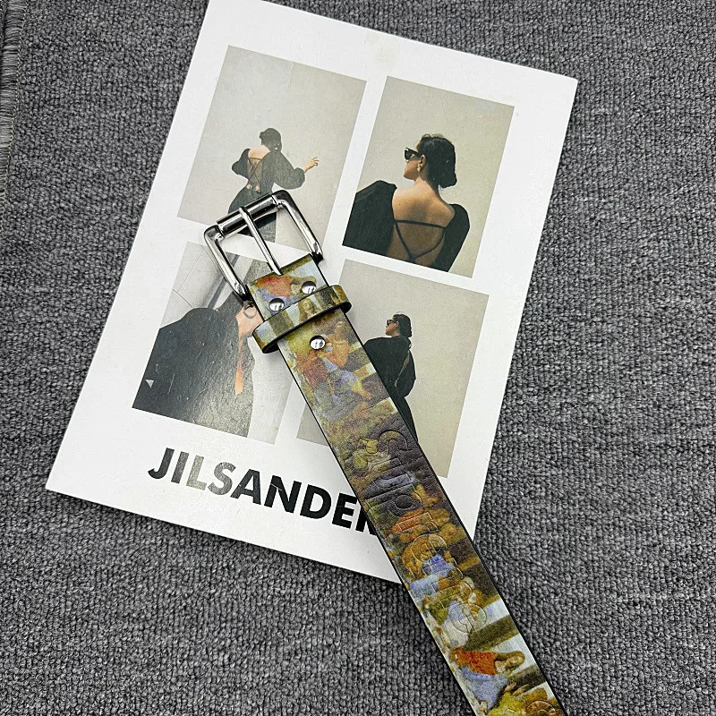 2026 Gothic Y2K Trendy PU Leather Belt with The Last Supper Painting Vintage Unisex Fashion Accessory Waist Belt Jeans Waistband 260522 - view 7
