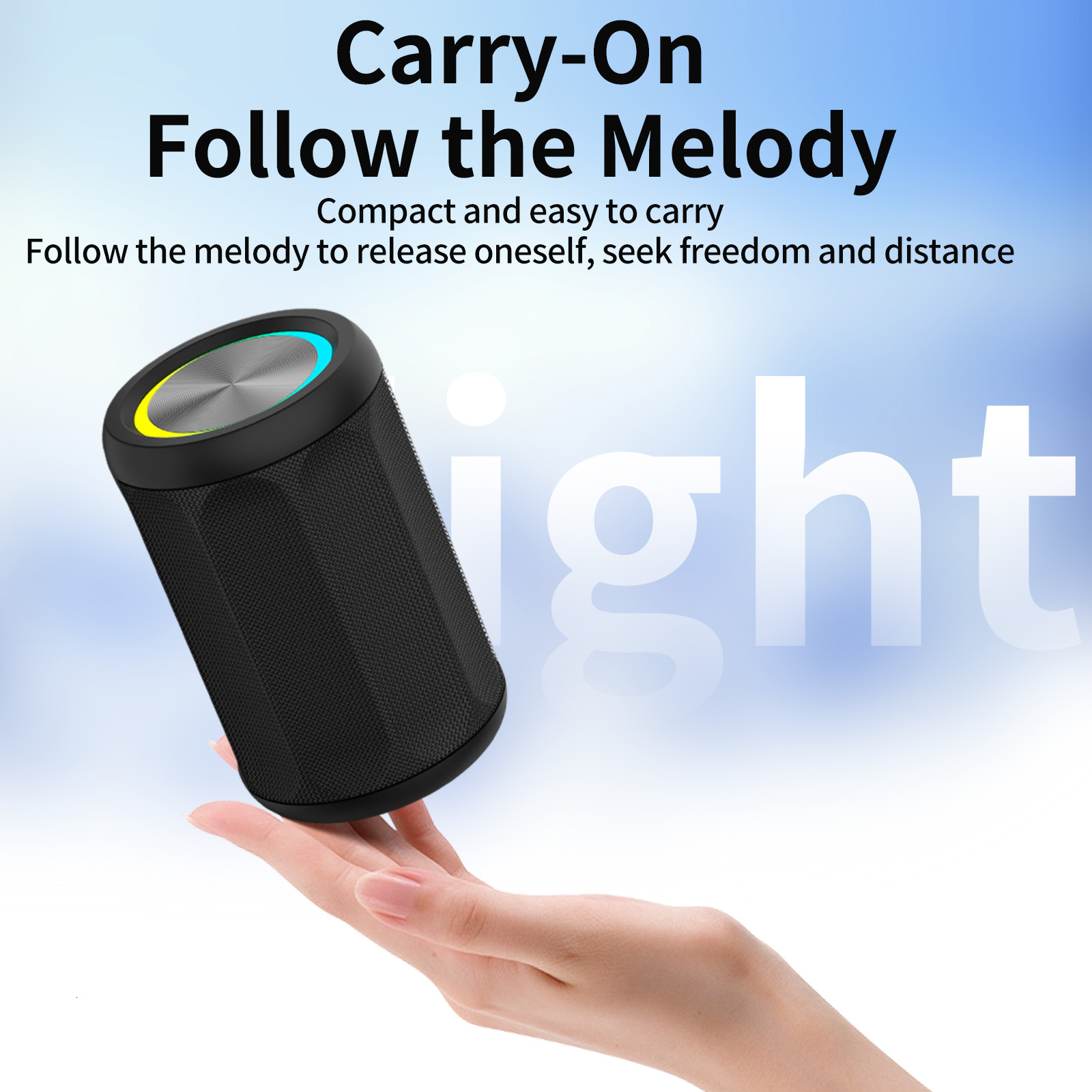 New Mini Fabric Bluetooth Speaker Wireless TWS Interconnected Stereo Portable Colorful Speaker