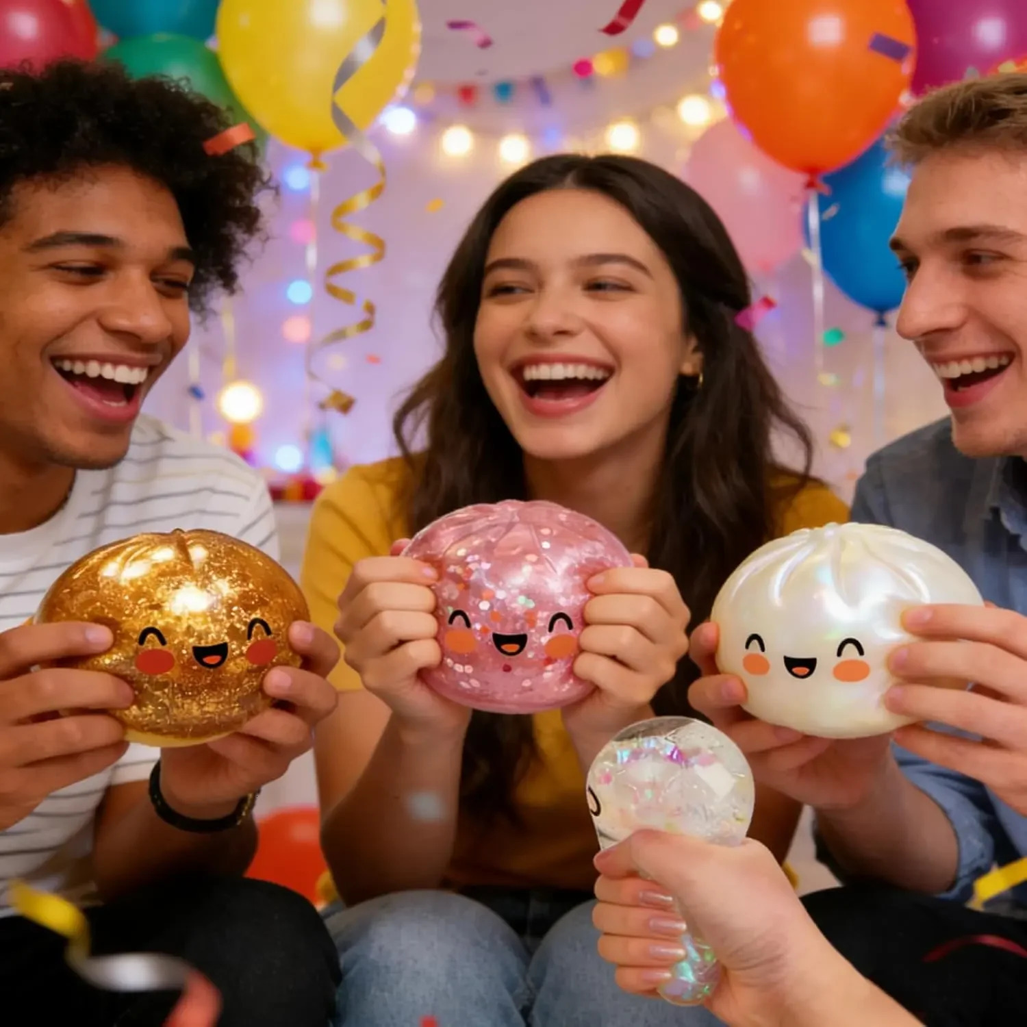 Viral Dumpling Squishy ULTRA RARE Gold Glitter Hidden Edition Squishies Slow Rise Stress Relief Soft w260522