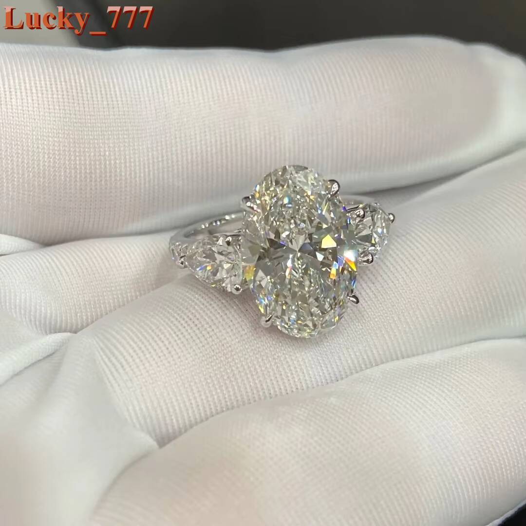 2026 Women Accessories Jewelry IGI Certification 18K Gold Plated Lab Grown Diamond Oval Cut S925 Silver Ring - view 6