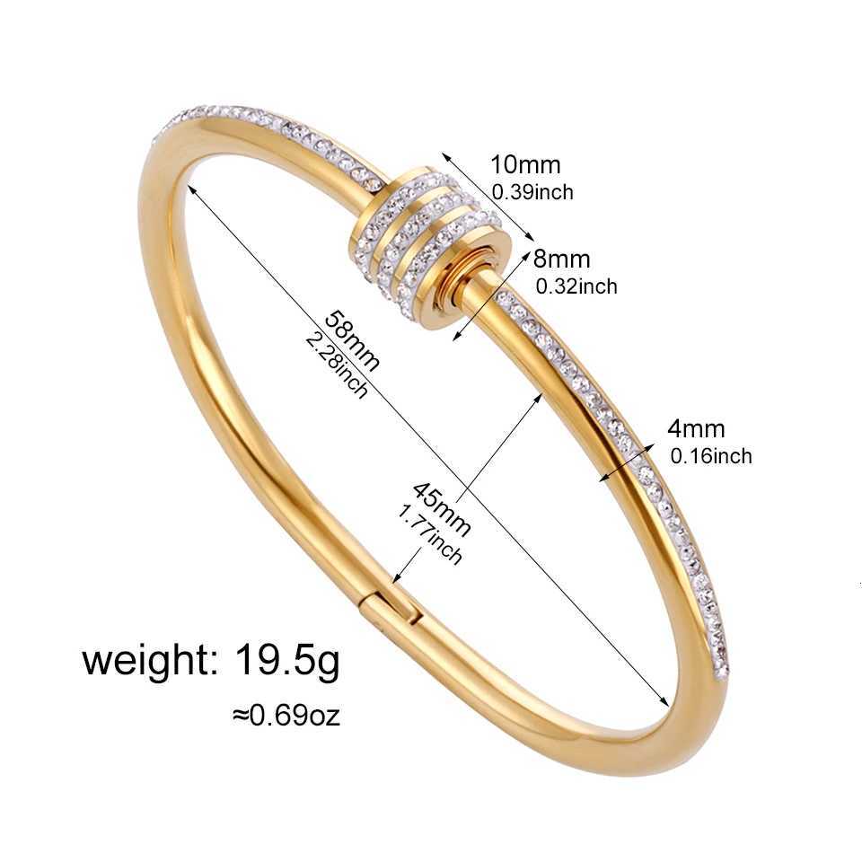 Yupsk 3/1pcs Fashion Trend Zircon Heart Tennis Chain Bracelet Bangles Set Stainless Steel Stackable Bracelet Jewelry for Women H260522