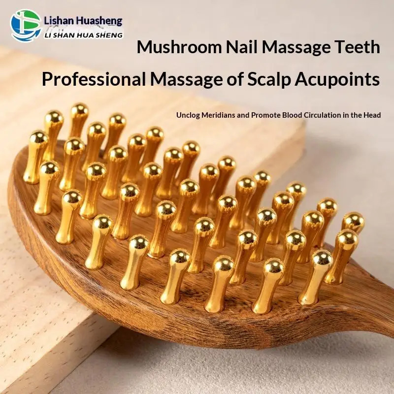39Teeth Head Massage Gua Sha Tool Long Handle Scalp Meridian Comb Thickened Wide Wooden 260522