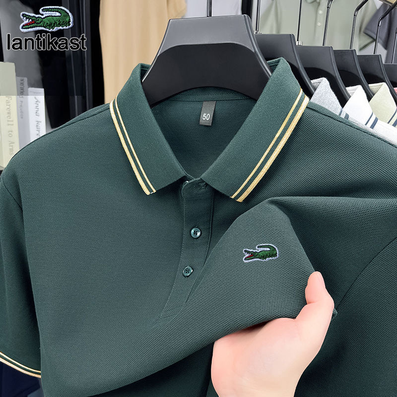 Noble Crocodile Men's Polo Shirt 2026 Summer New Design Business Collar Loose Comfortable Short Sleeve