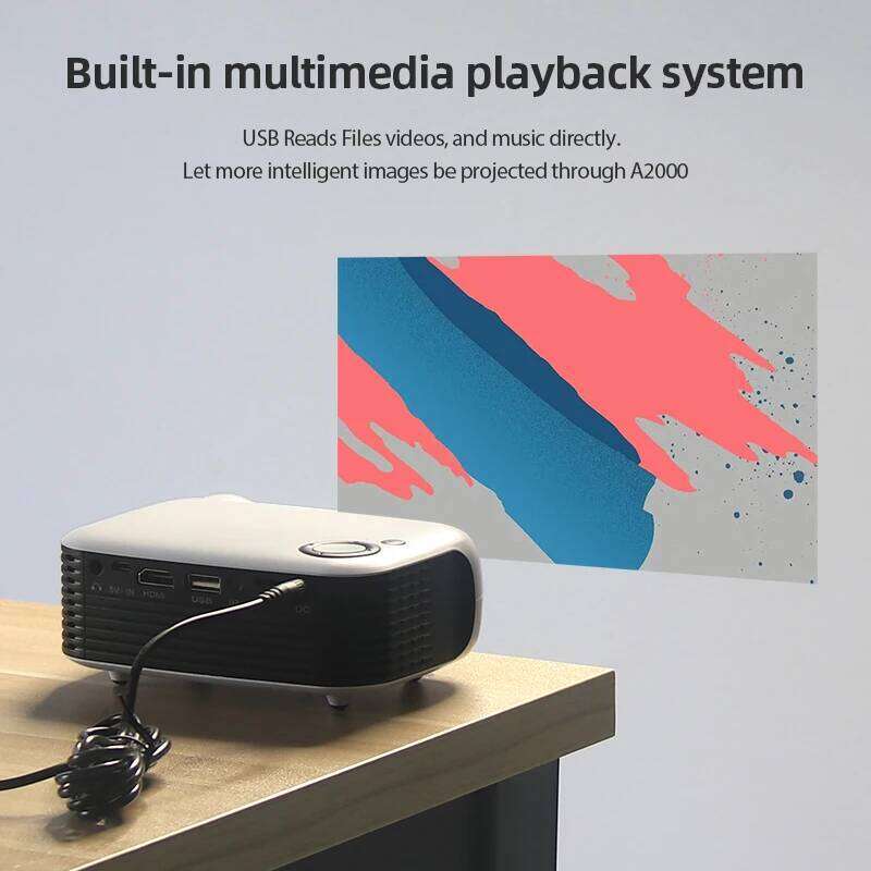 A2000 Mini Portable Home Cinema 3D LED Video Projector 4K 1080P Gaming Laser Beamer with HD Port for Smart TV Box 26L0522