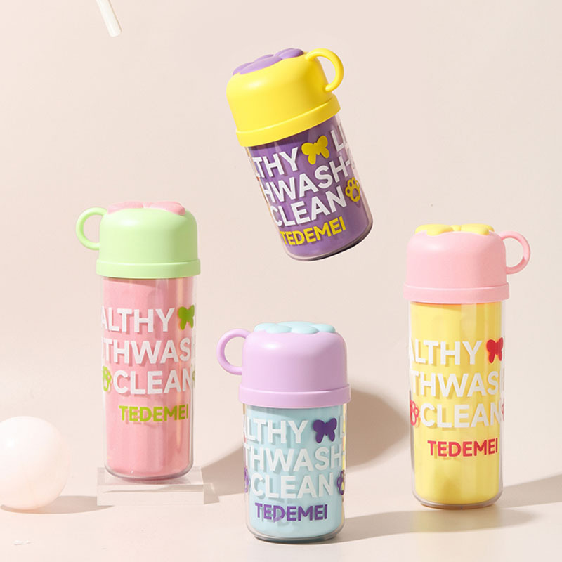 Cute Double Layer Travel Wash Cup Portable Toothbrush Storage Box Ins Mouthwash Cup