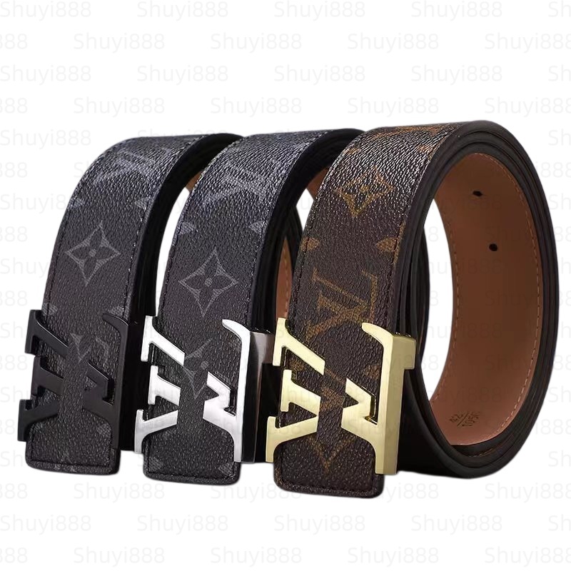 designer men belt women belts genuine leather belt mens womens smooth buckle 3.8cm waistband casual ceinture business fashion accessory ceinture size 95cm-125cm
