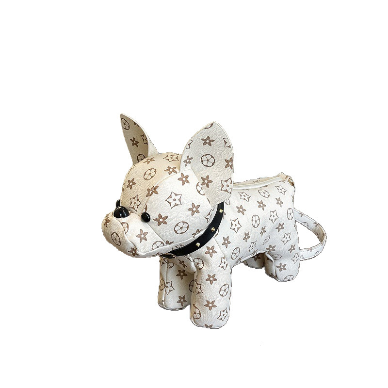 Designer Bag Exquisite Cartoon Print Dog French Bulldog Creative Color-Block Small Square 26 New Artistic Women's Shoulder Crossbody Bag