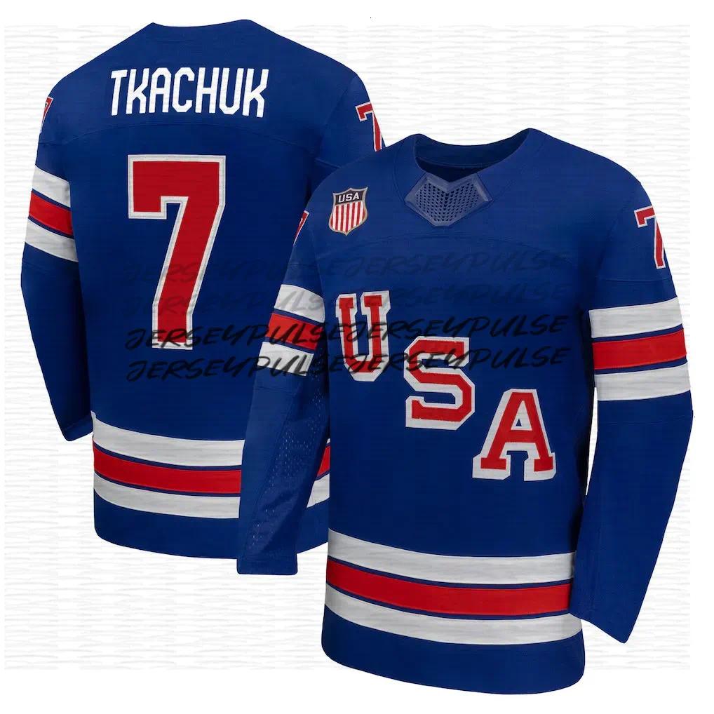 86 Jack Hughes USA hockey jersey 2026 Olympices Jersey 19 Matthew Tkachuk Tage Thompson Dylan Larkin Brady Tkachuk Auston Matthews Jack Eichel Clayton