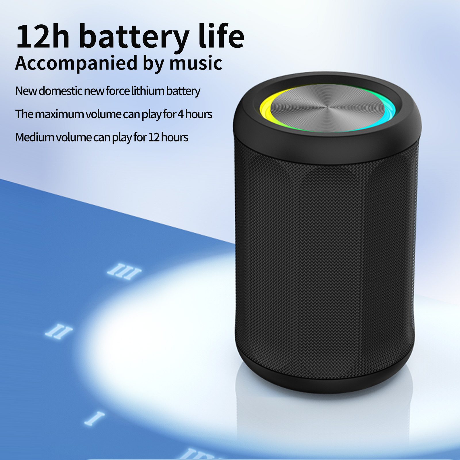 New Mini Fabric Bluetooth Speaker Wireless TWS Interconnected Stereo Portable Colorful Speaker