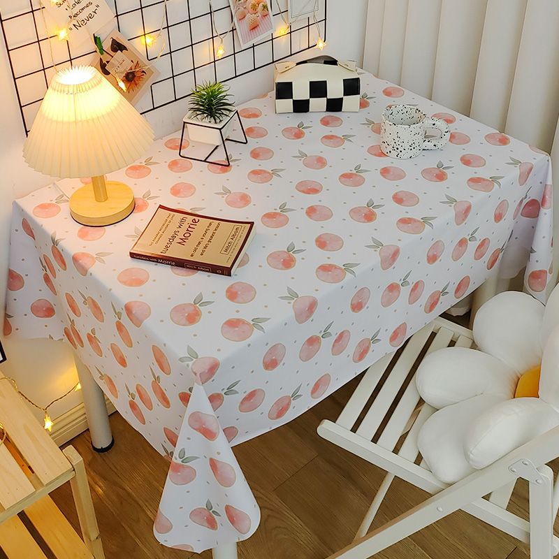 YL-38678 Custom PVC tablecloth, waterproof and oil-proof, desk decoration, dustproof tablecloth, coffee table mat