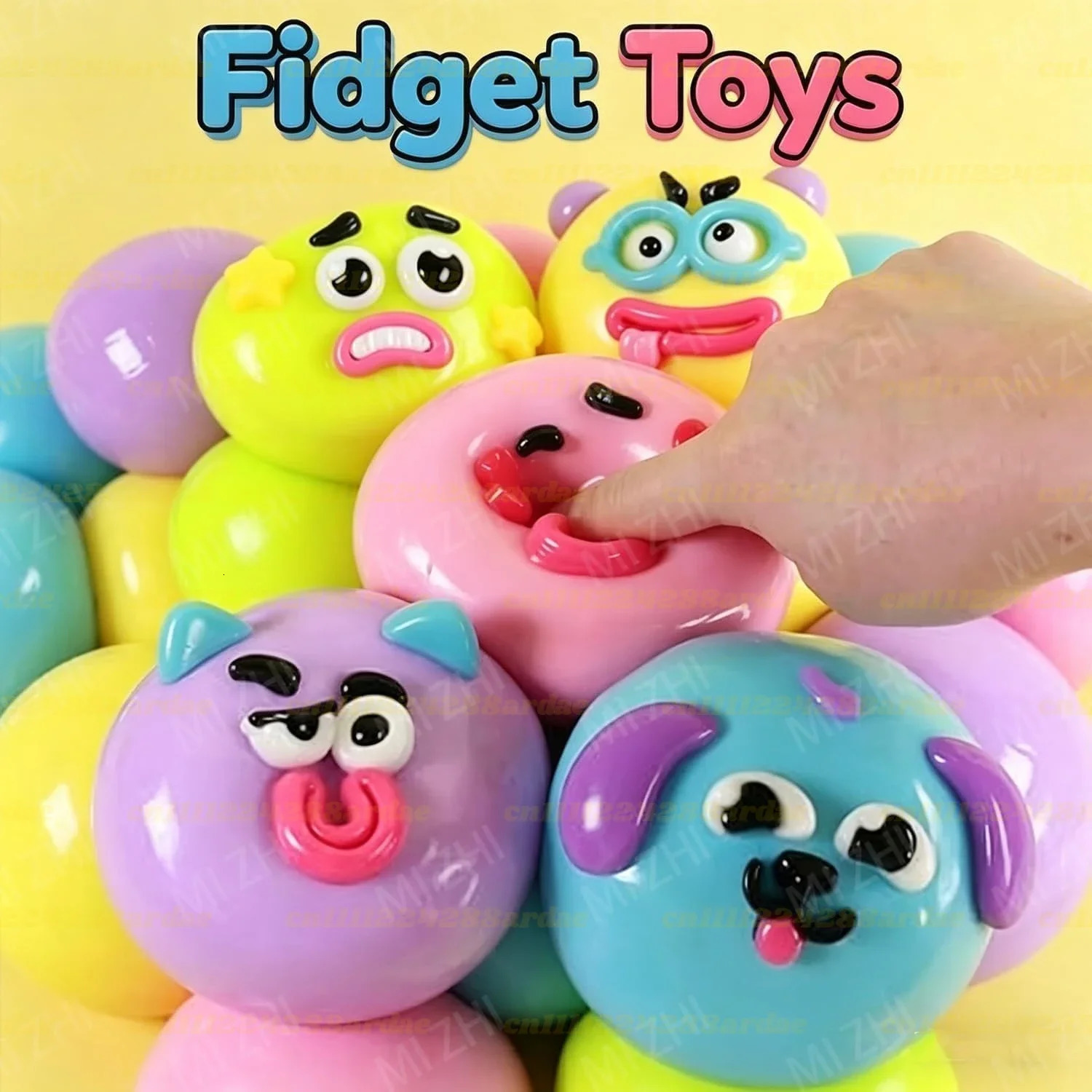 2026 Smushers Squishy Curiosities Dog Face Swap Toy Soft Moldable Cute Slow Rise Squeeze stress relief toy 260522