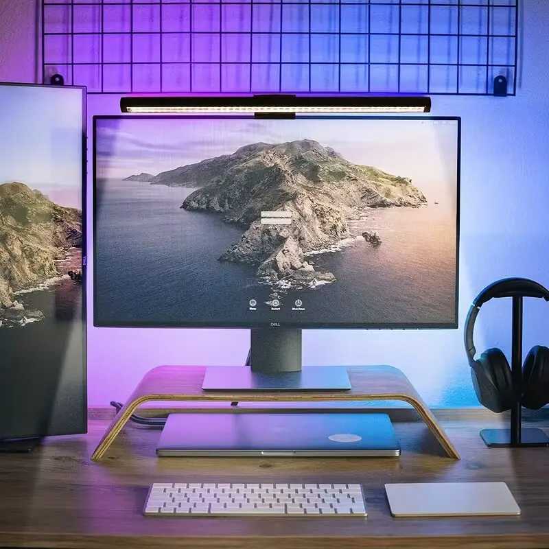RGB Monitor Light Bar with Stepless Dimming USB Powered Hanging LED Lamp for Desktop Work and Gaming C260521
