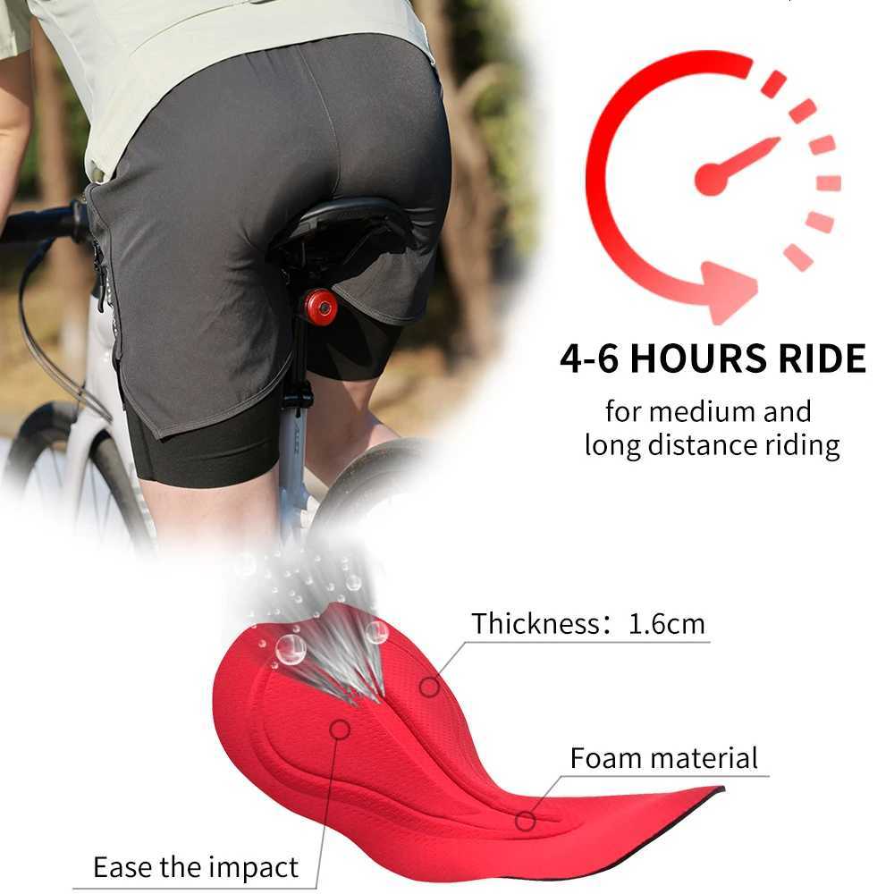 WOSAWE MTB Shorts Summer Men Cycling Shorts 2 in 1 Mountain Bike Padded Shorts Double Layer Downhill Bike Quick Dry Short Pants M260521 M260520