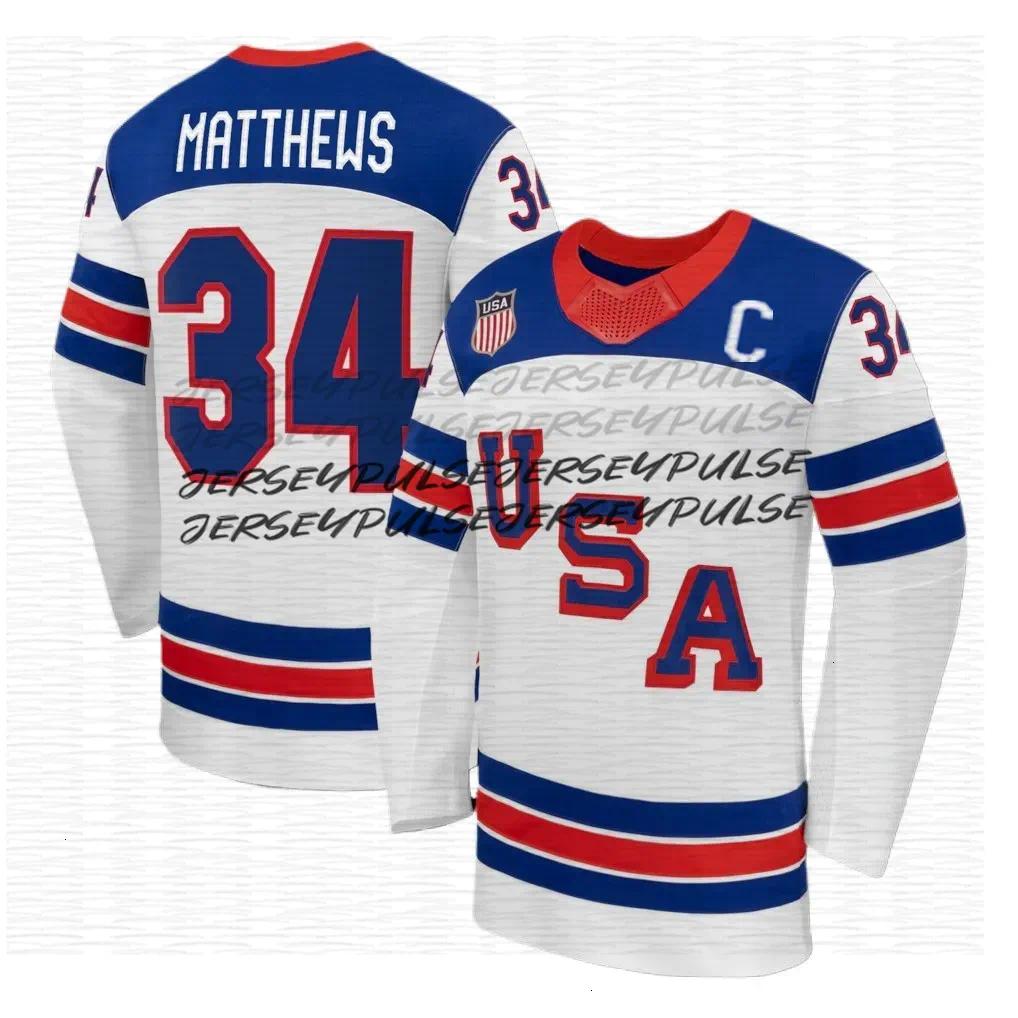 86 Jack Hughes USA hockey jersey 2026 Olympices Jersey 19 Matthew Tkachuk Tage Thompson Dylan Larkin Brady Tkachuk Auston Matthews Jack Eichel Clayton