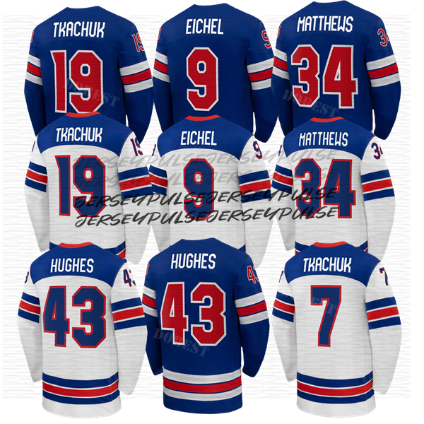 86 Jack Hughes USA hockey jersey 2026 Olympices Jersey 19 Matthew Tkachuk Tage Thompson Dylan Larkin Brady Tkachuk Auston Matthews Jack Eichel Clayton