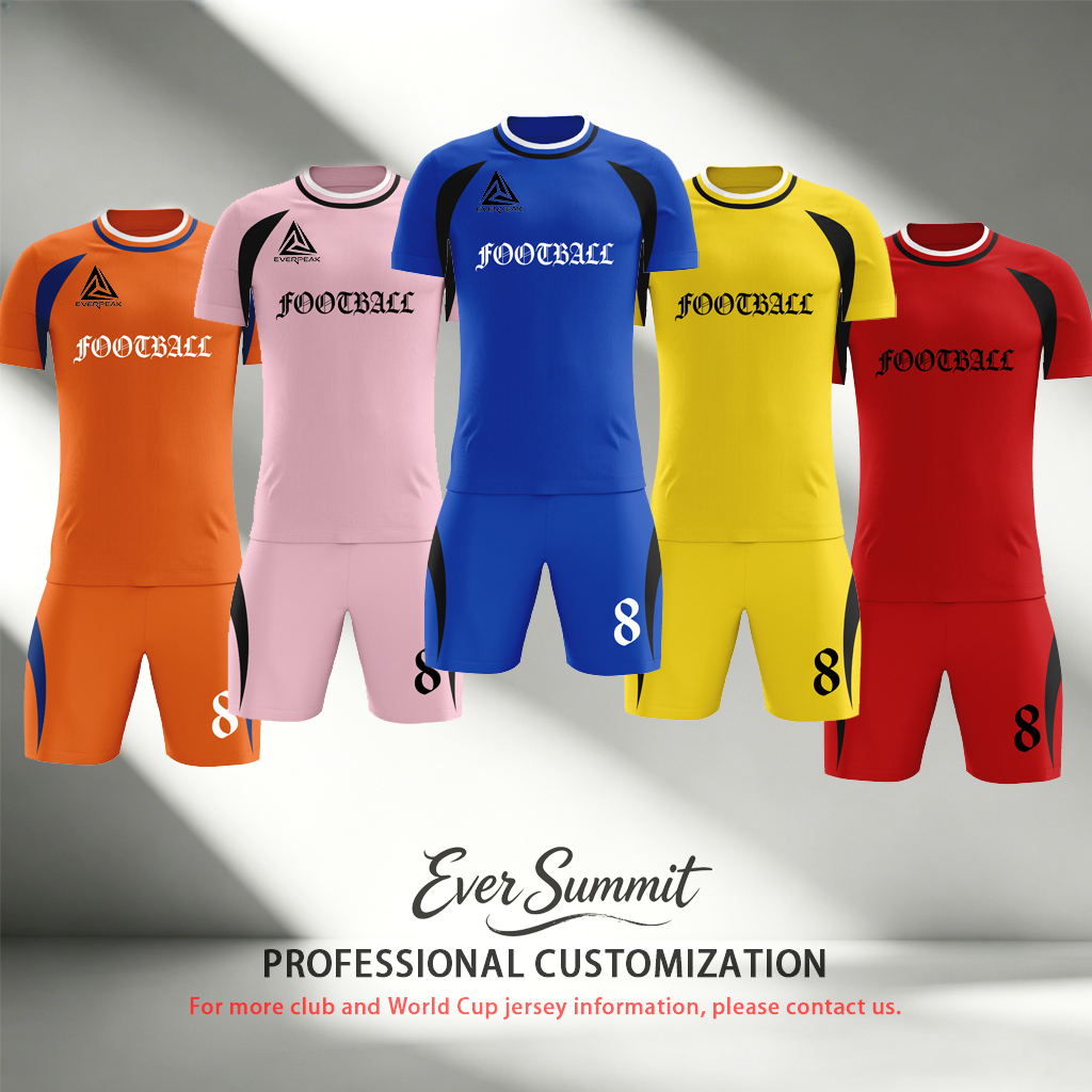 Custom Side Stripe Soccer Jersey Set Men Quick Dry Football Uniform with Shorts Customizable Team Name Number Logo for Sports