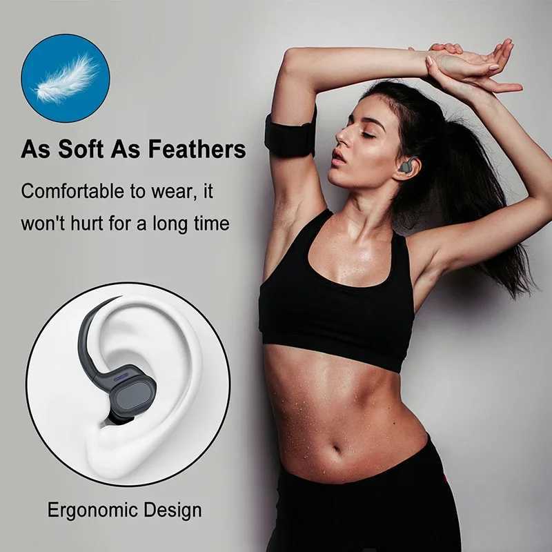 Wireless Earbuds Sport 53 Headphones with Noise Cancelling Mic 75H HiFi Stereo Over Ear Bud LED Display USB-C IPX6 C260522 - view 6