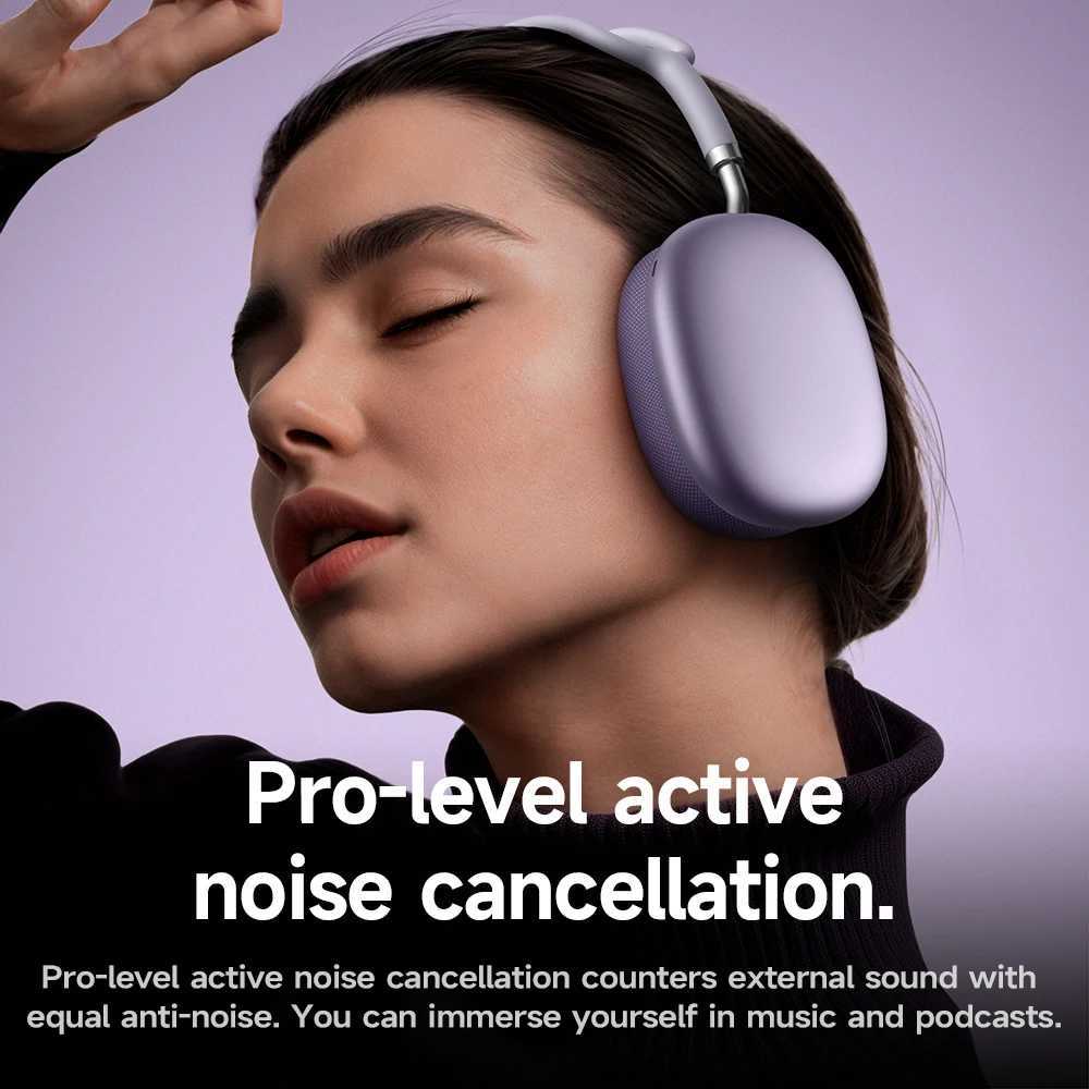 HOCO W65 Plus ANC Noise Reduction Bluetooth Headphones Over The Ear Wireless Big Earphone Hifi Sounds Sport Headsets With Button C260522