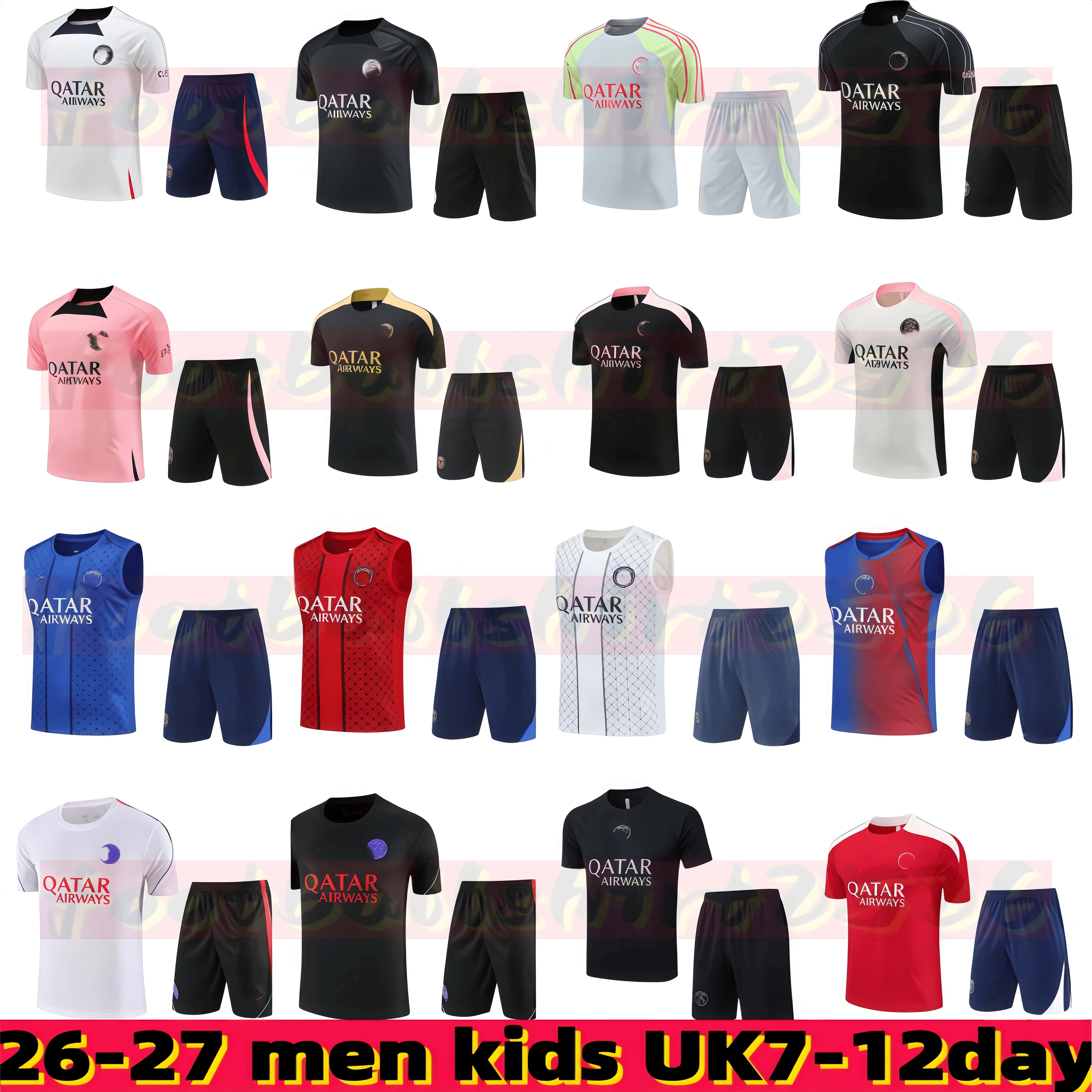 26 27Psges Tuta Paris FC Manica Corta Maillots Kvaratskhelia Dembele Vitinha Ps…