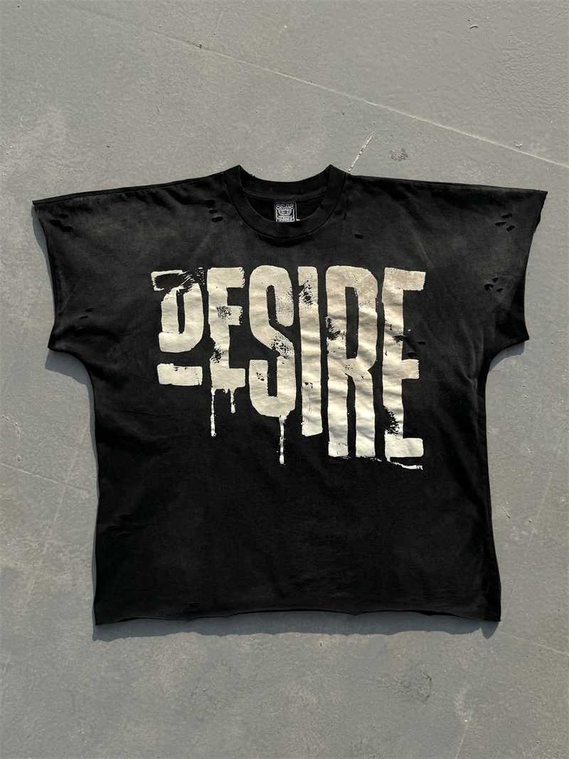 Washed Saint Punk art limited edition BOX TEE Hand Worn Vest T-Shirts Men Women T Shirt H260522 - view 4