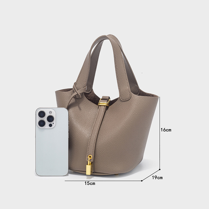 Designer Vegetable Basket Hot Sale New Lychee Pattern Handbag Light Luxury Niche High End Bucket Bag Wholesale - view 4