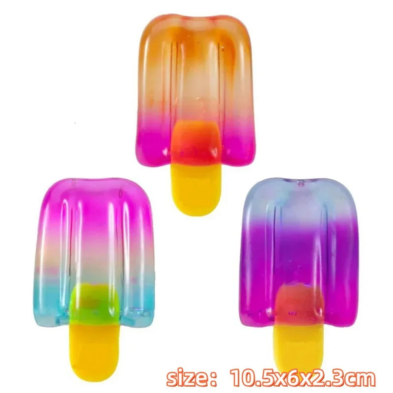 13pcs Ice Cream Squishy Squeeze Toy Nice Cube Sensory Fidget Portable Stress Relief Gadget for Office Home Daily Relax w260522