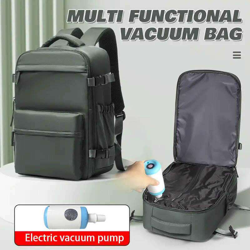 Multi-functional expandable backpack for men and women, large capacity luggage, outdoor bag, water-resistant, large-sized travel backpack with dual H2