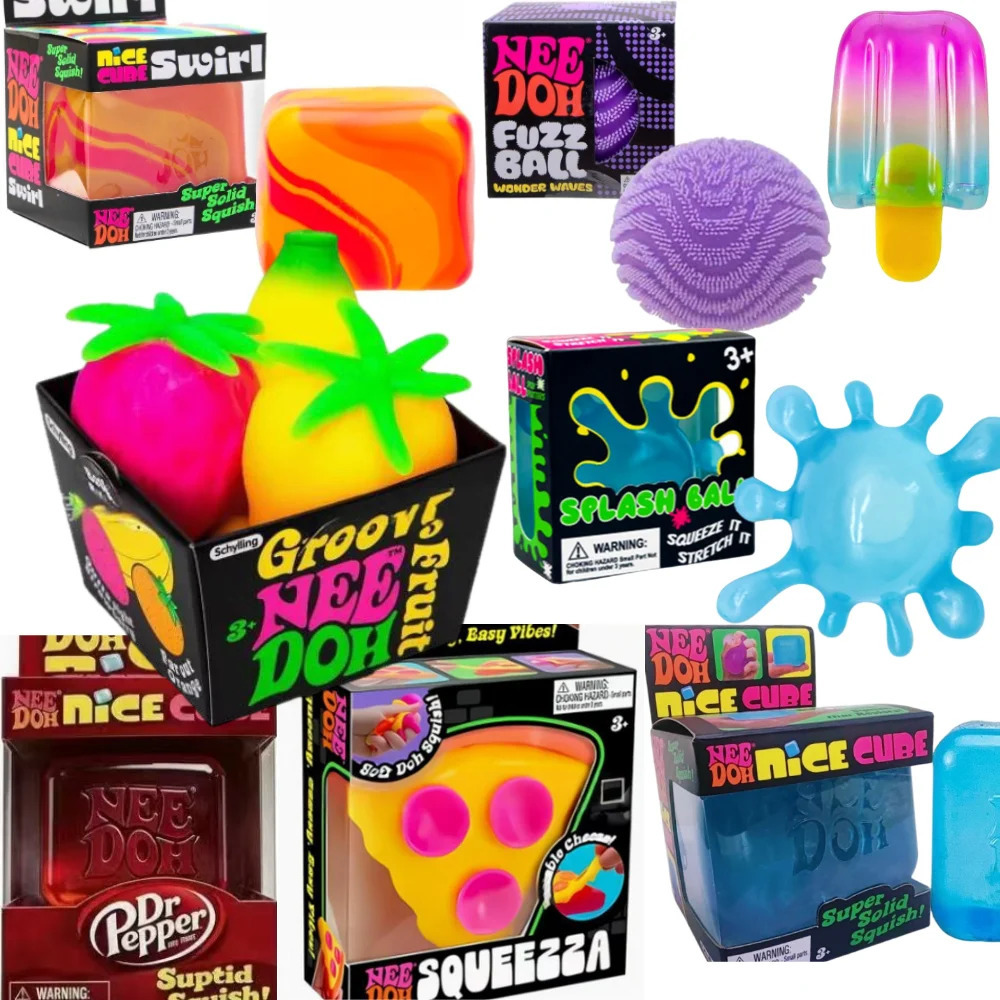 Schylling Needoh pizza Sensory Stress Relief Squishy AntiAnxiety Squeeze Toy For Focus ADHD Population w260522