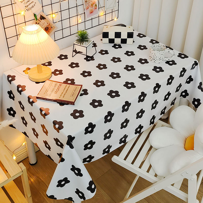 YL-38683 Custom PVC tablecloth, waterproof and oil-proof, desk decoration, dustproof tablecloth, coffee table mat