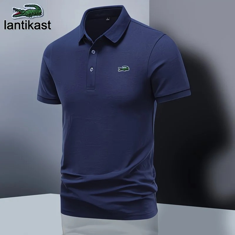 Noble Crocodile design polo shirt 2026 summer new arrival mens short sleeves sports casual breathable turn down collar fashion T-shirt