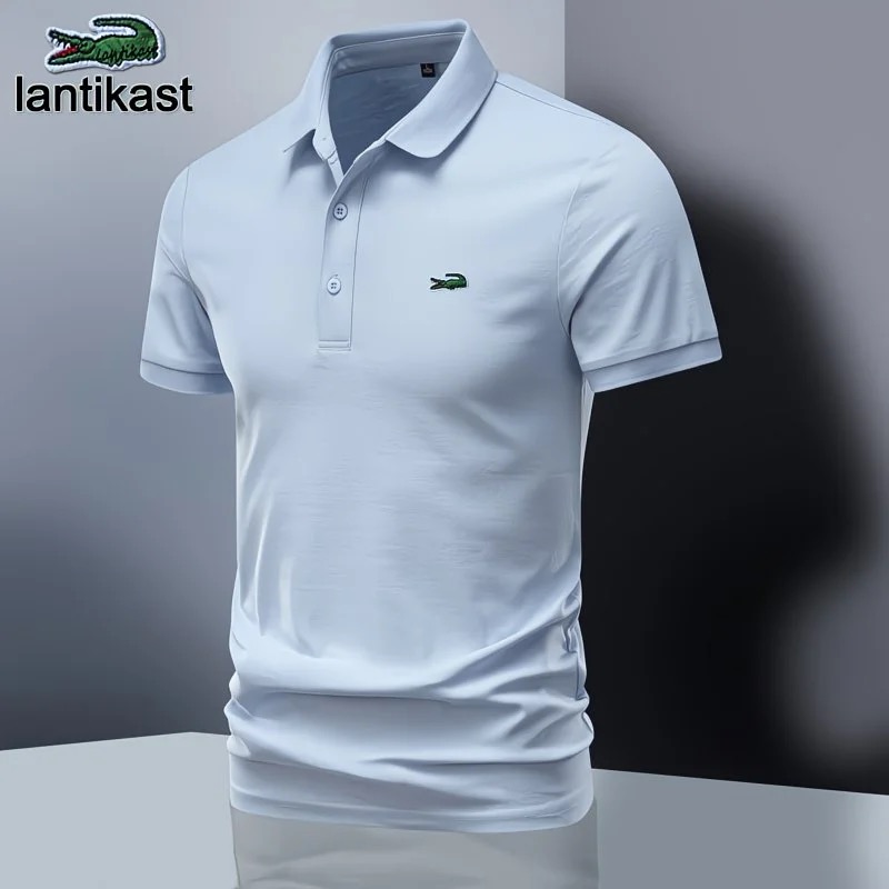 Noble Crocodile design polo shirt 2026 summer new arrival mens short sleeves sports casual breathable turn down collar fashion T-shirt