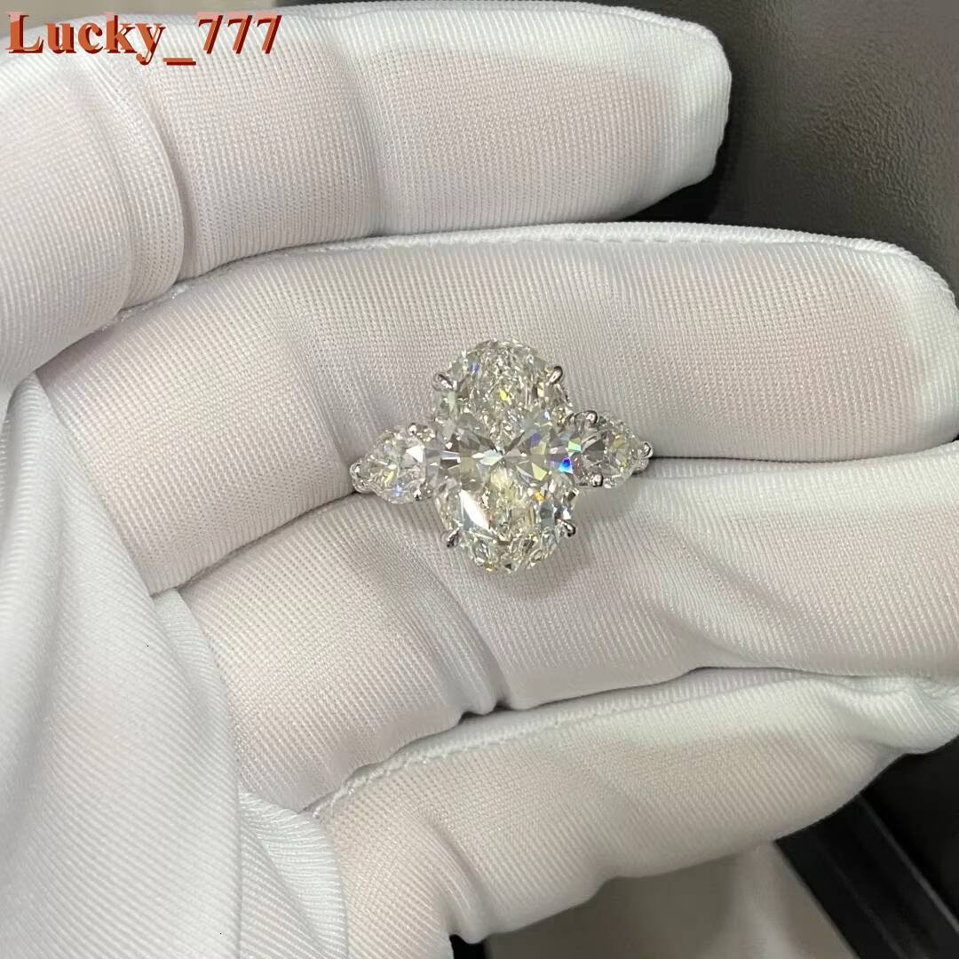 2026 Women Accessories Jewelry IGI Certification 18K Gold Plated Lab Grown Diamond Oval Cut S925 Silver Ring - view 5