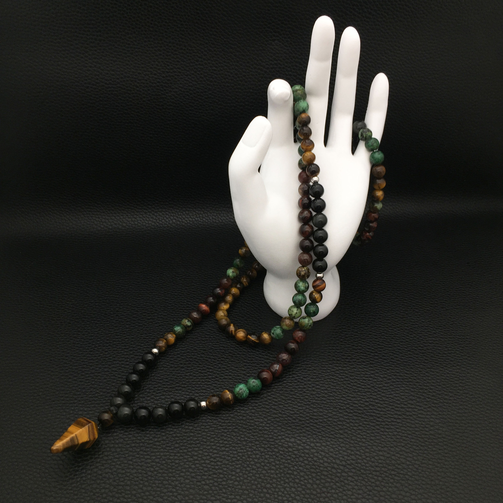Imitation natural stone necklace and bracelet for women light luxury with a high-end feel niche style versatile accessory250724