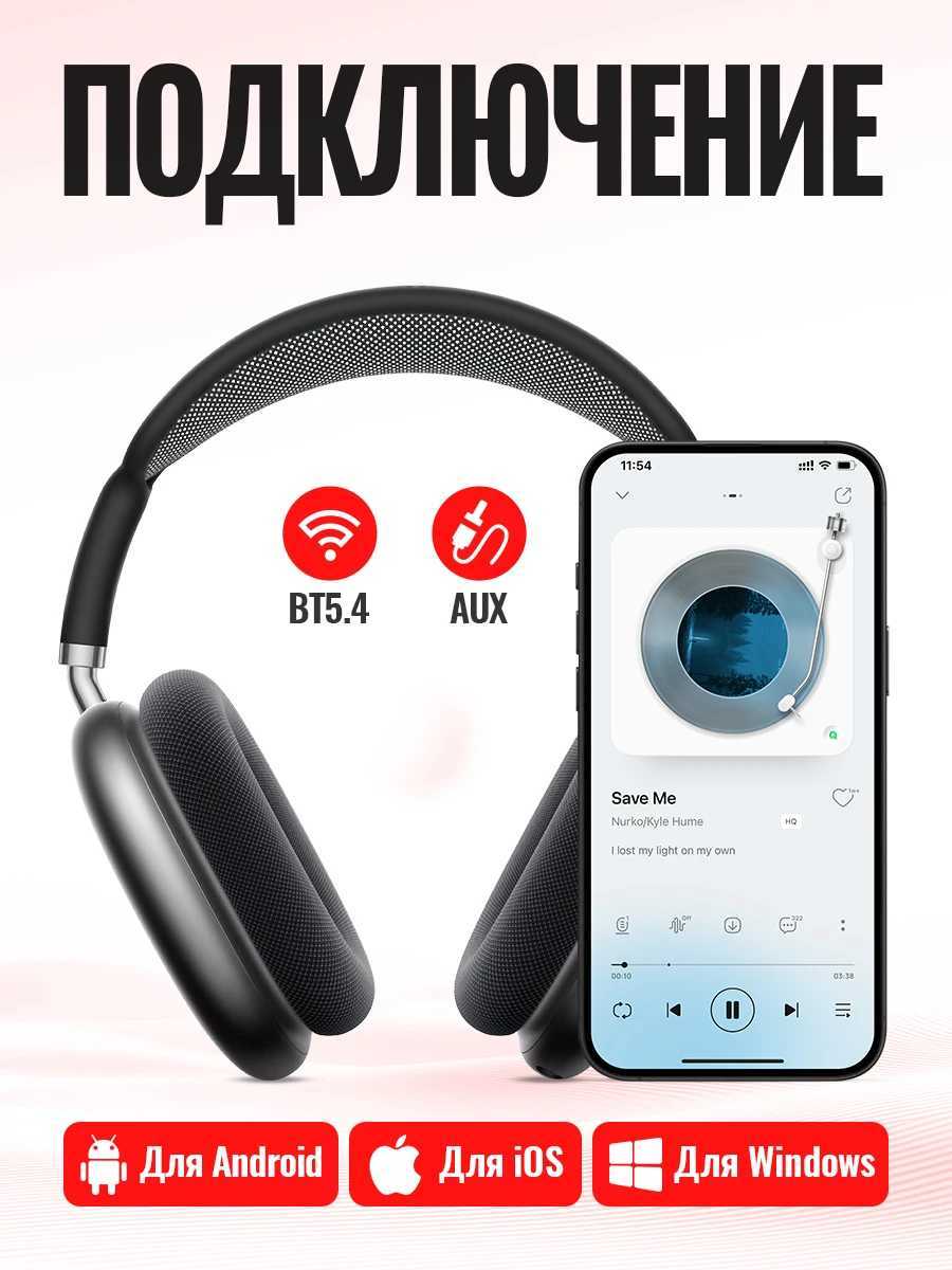 HOCO W65 Plus ANC Noise Reduction Bluetooth Headphones Over The Ear Wireless Big Earphone Hifi Sounds Sport Headsets With Button C260522