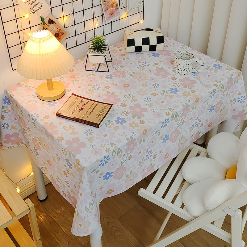 YL-38678 Custom PVC tablecloth, waterproof and oil-proof, desk decoration, dustproof tablecloth, coffee table mat