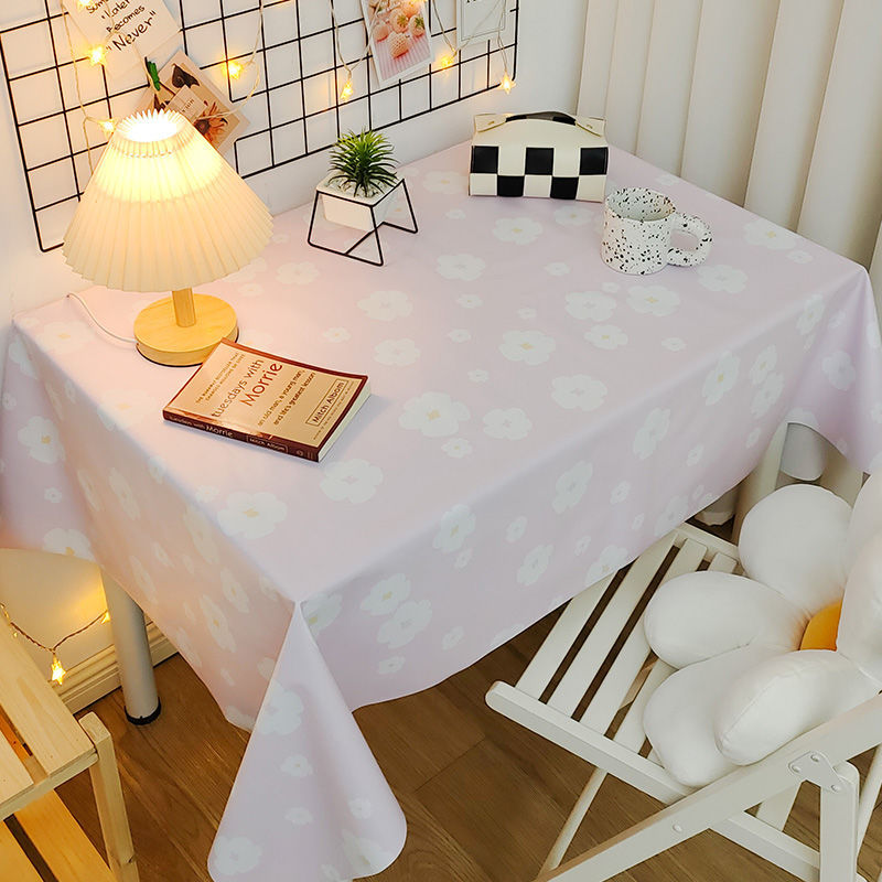 YL-38682 Custom PVC tablecloth, waterproof and oil-proof, desk decoration, dustproof tablecloth, coffee table mat