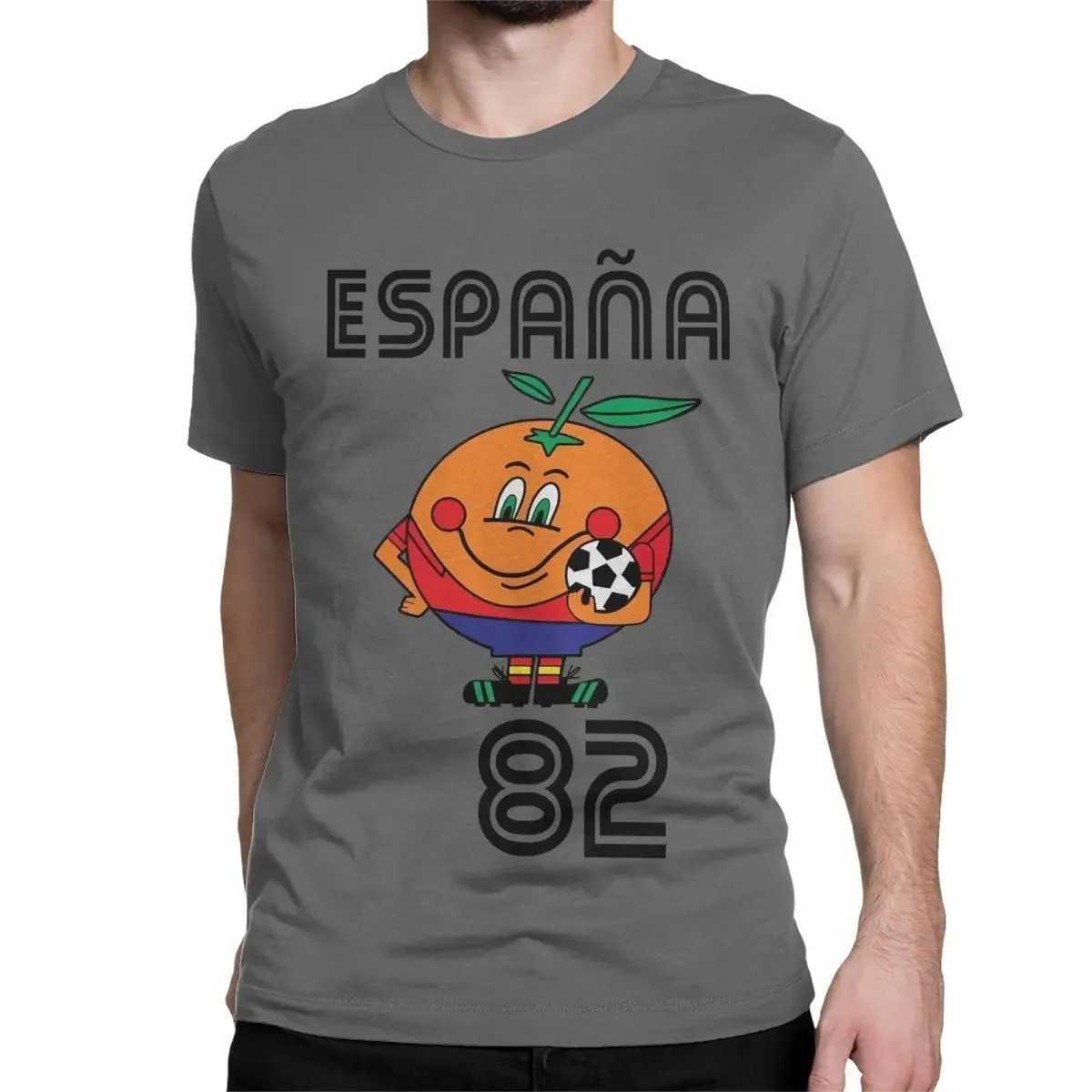 Naranjito T-shirt Mens Round Neck Spain 82 Spanish Mascot 1982 Football T-shirt Top H260522
