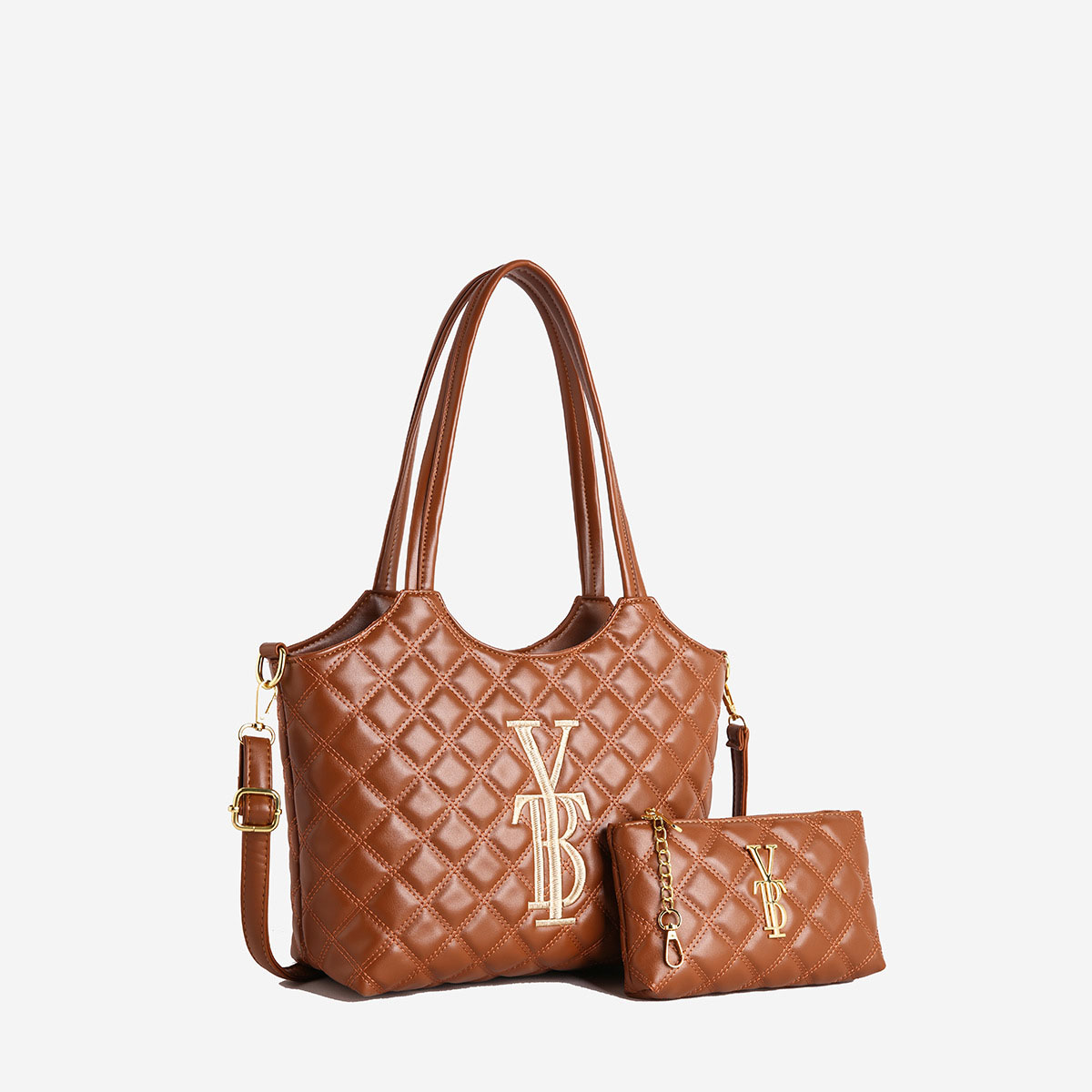 2026 Light Luxury Casual Diamond Lattice Versatile Designer Shoulder Bag Large Capacity Composite Tote Bag for Women - view 7
