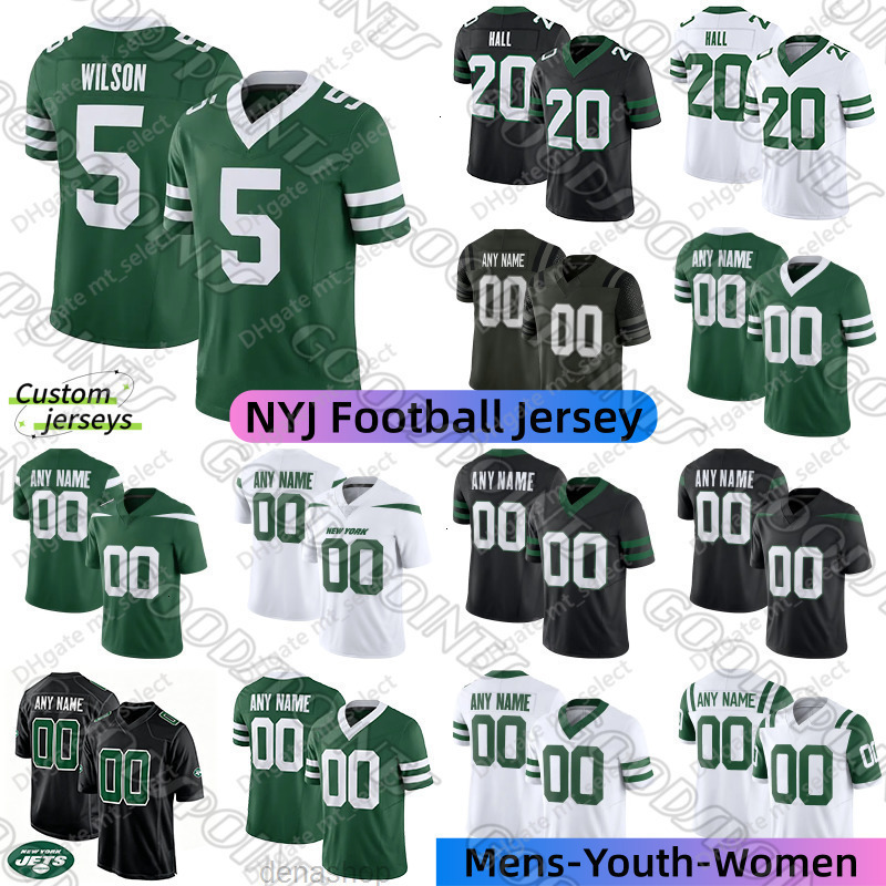 NY New YorkS JetsS Jersey Garrett Wilson Mason Tyrod Taylor Geno Smith joe Namath David Bailey Curtis Martin Nick Mangold Breece Hall Mitchell Jet Foo