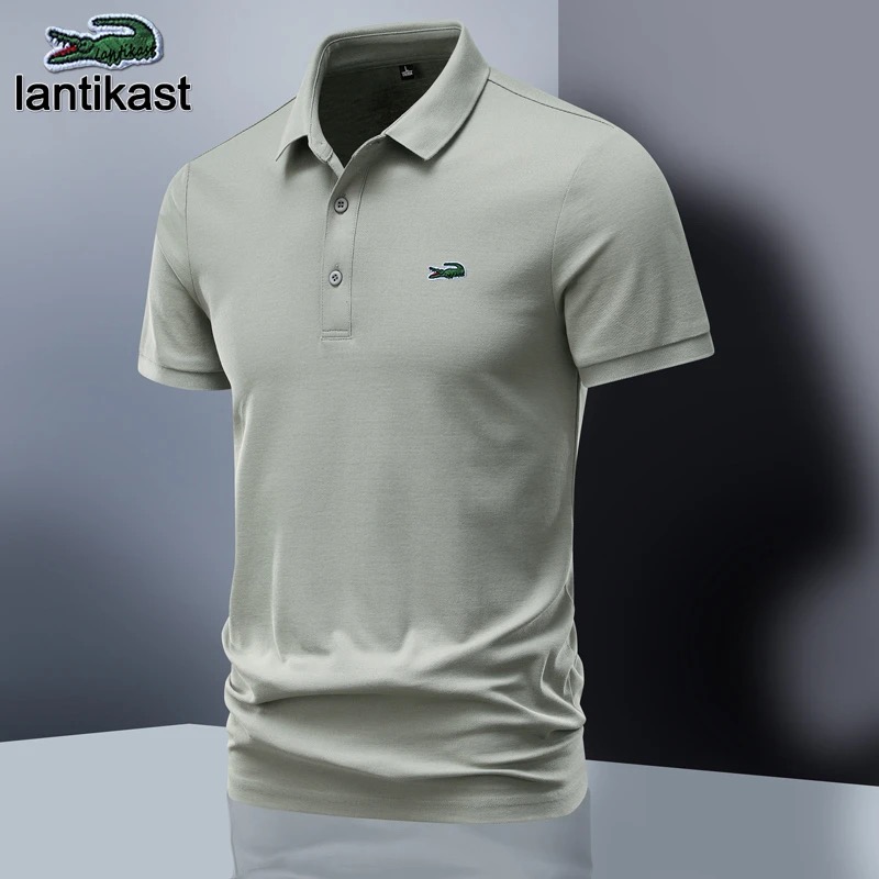 Noble Crocodile design polo shirt 2026 summer new arrival mens short sleeves sports casual breathable turn down collar fashion T-shirt